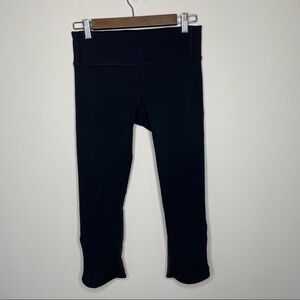 Lululemon Black Mesh Cropped Leggings 6